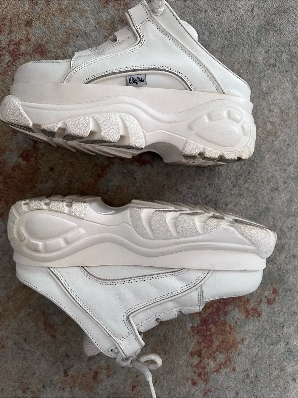 Buffalo London Women's White Platform Sneakers
